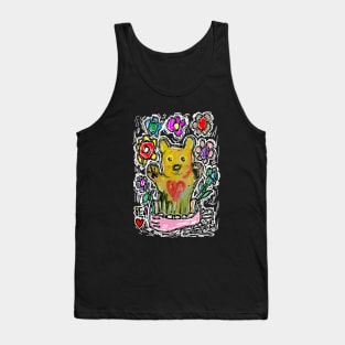 Bear Flower Tank Top